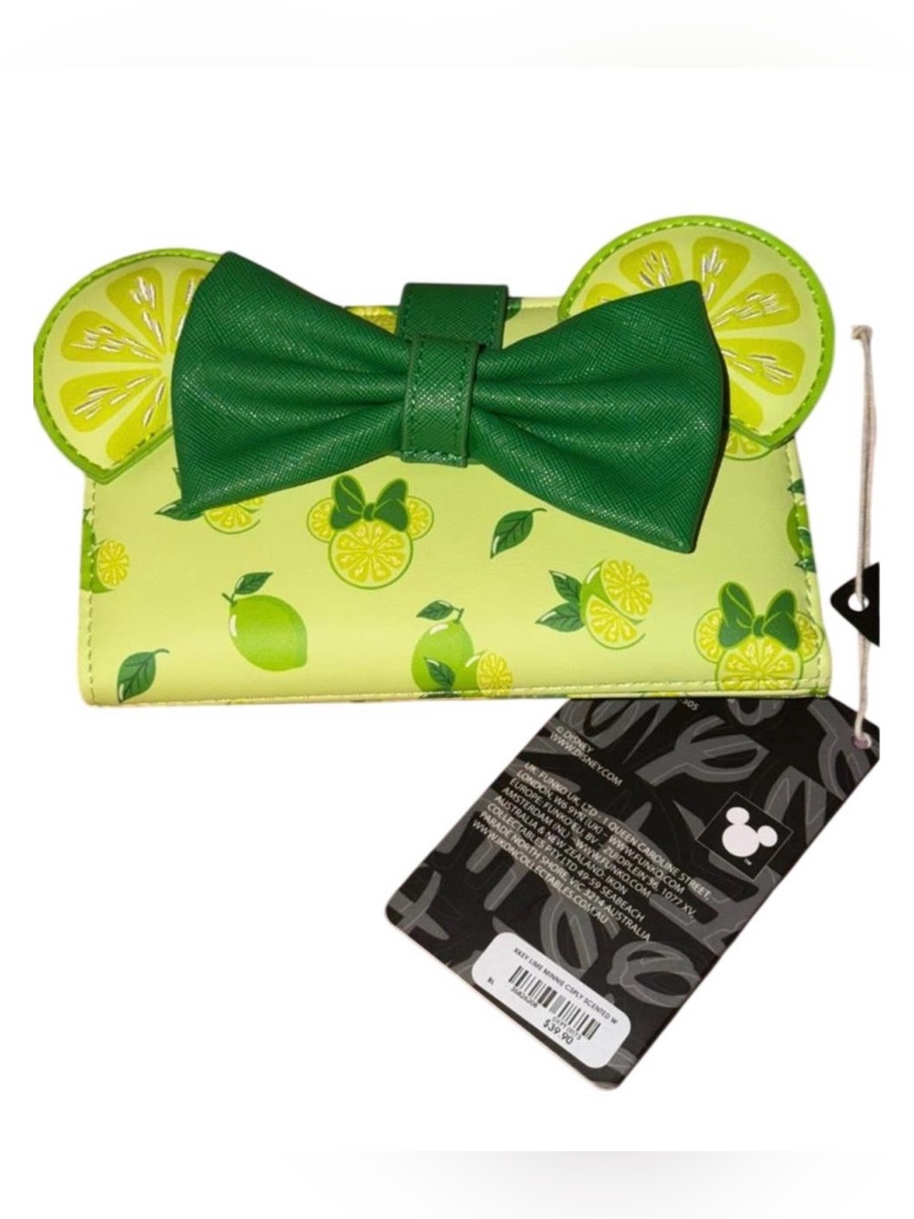 Loungefly Disney Minnie Mouse Key Lime Scented Wallet NWT